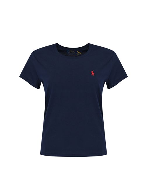 T-shirt in cotone con logo Navy POLO RALPH LAUREN | 211B14605031